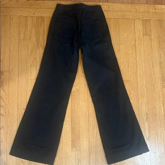 Worn Once $325 ASKK NY Brick House Tuckernuck Wide Leg Jeans in Black 27 (26) - Picture 7 of 13